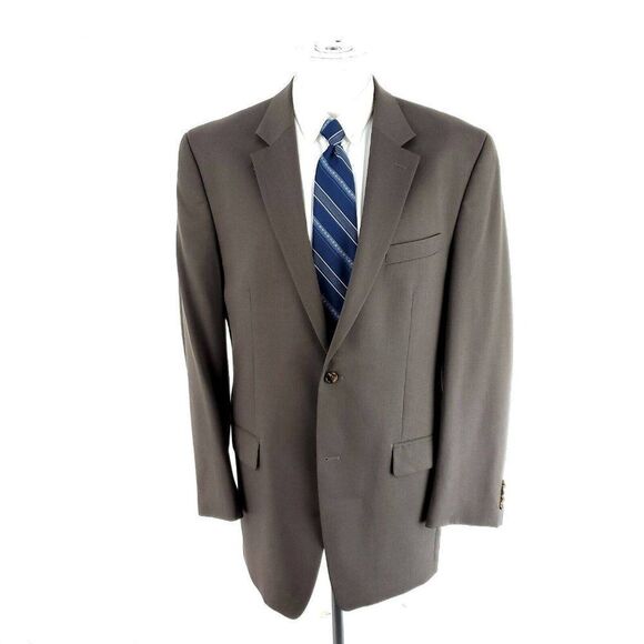 Michael Kors Wool 2‎ Button Blazer 42L Beige - Picture 3 of 10